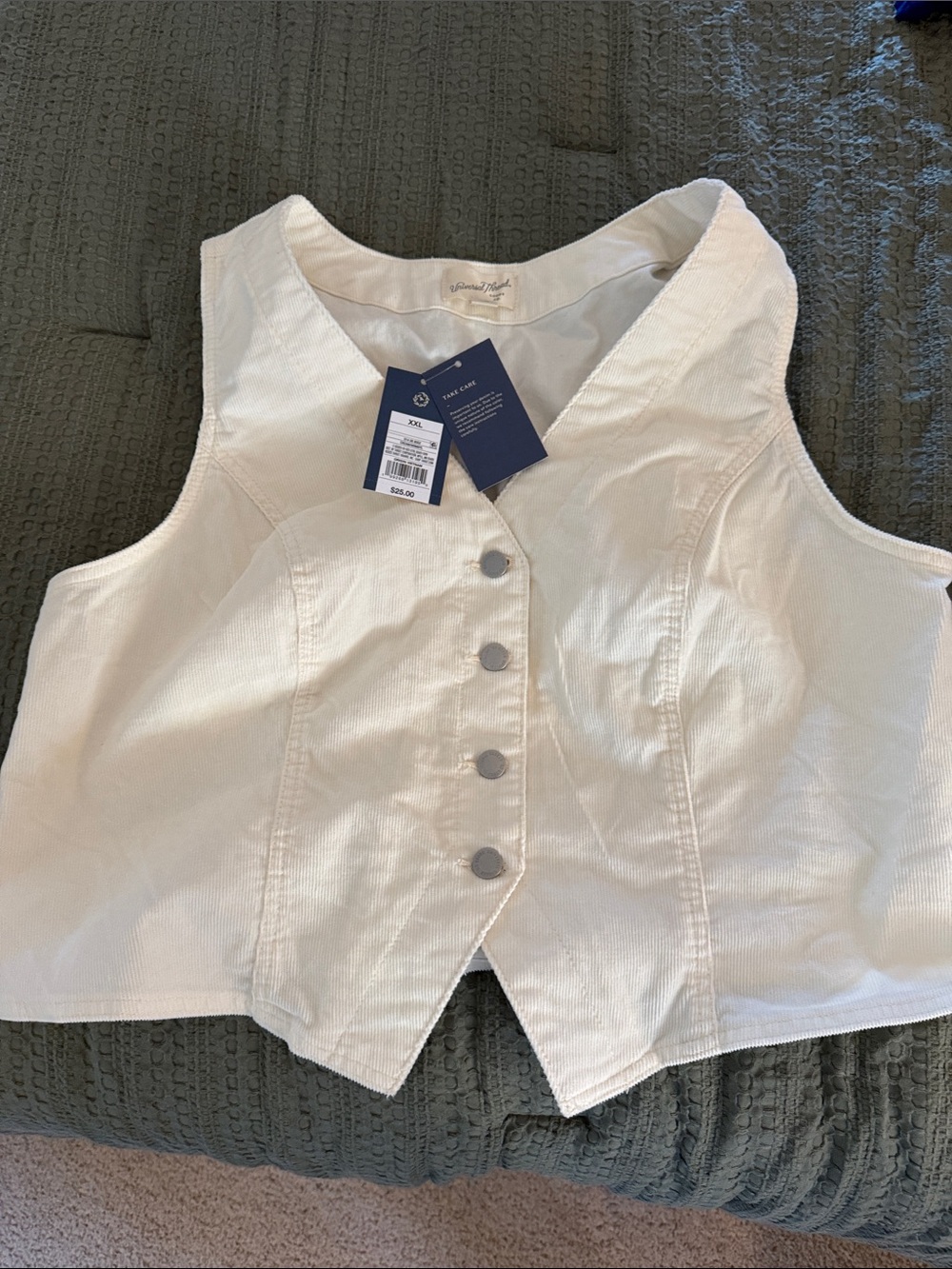 Universal Thread Cream Button-Front Vest